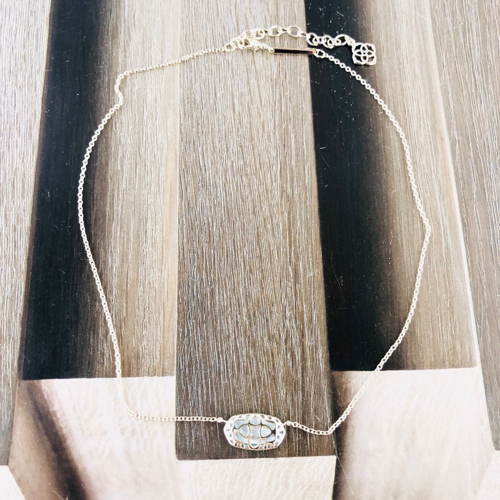 Kendra Scott Elisa Aqua illusion gold necklace - Picture 3 of 3